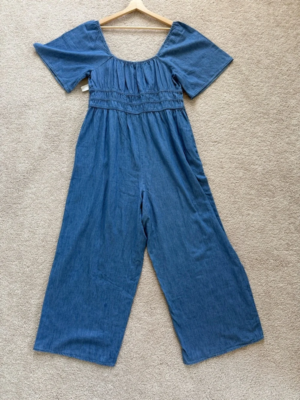 Old Navy Light Blue Denim Jumpsuit with Wide Legs - Picture 10 of 10